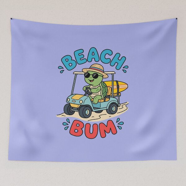 Item preview, Beach Bum – Cute Surf Turtle Driving Design designed and sold by Sea Gem.