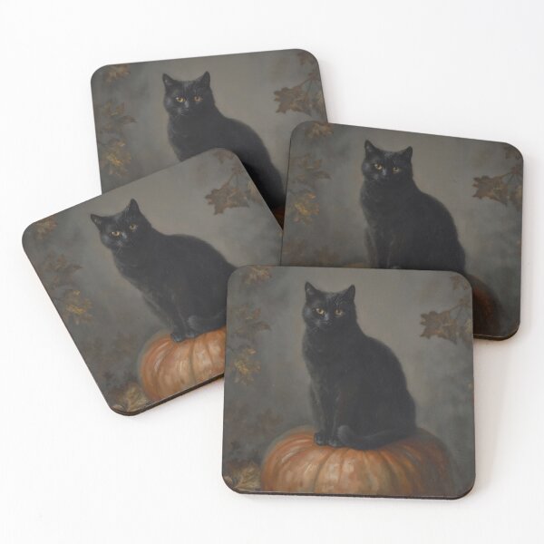 Item preview, Black Cat on Pumpkin Gothic Halloween Autumn Art designed and sold by DarkHolyQueen.