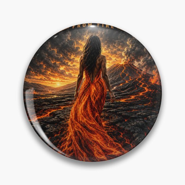 Item preview, Reborn From Fire – Epic Lava Goddess Fantasy T-Shirt Design designed and sold by vinothmech53.