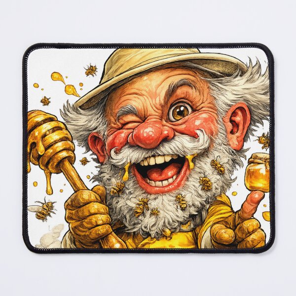 Item preview, Funny Beekeeper Cartoon designed and sold by AlexLineArt.