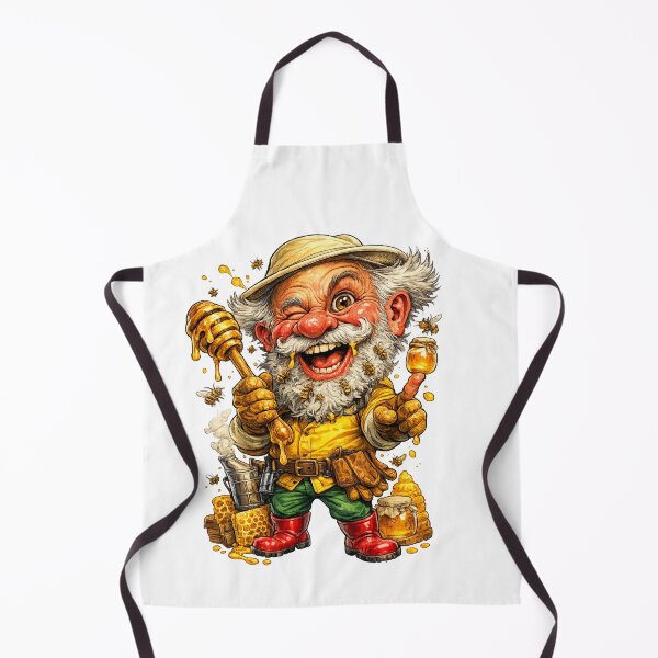 Item preview, Funny Beekeeper Cartoon designed and sold by AlexLineArt.