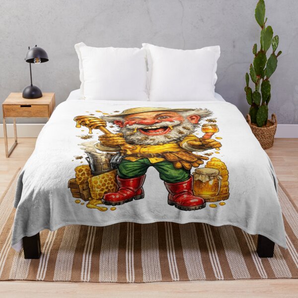 Item preview, Funny Beekeeper Cartoon designed and sold by AlexLineArt.