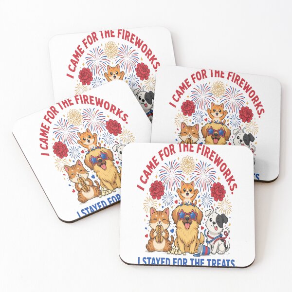 Item preview, Kawaii 4th of July Patriotic Pets Fireworks Party designed and sold by InspiredCreatives.