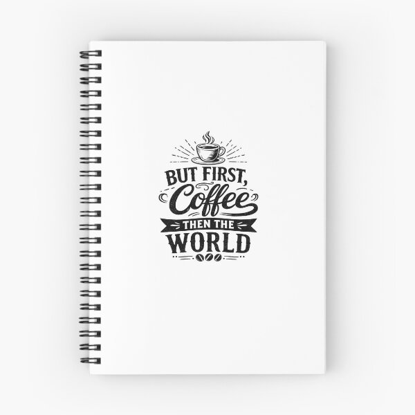 Item preview, But First Coffee Then The World | Vintage Coffee Lover Design designed and sold by OakEmber.