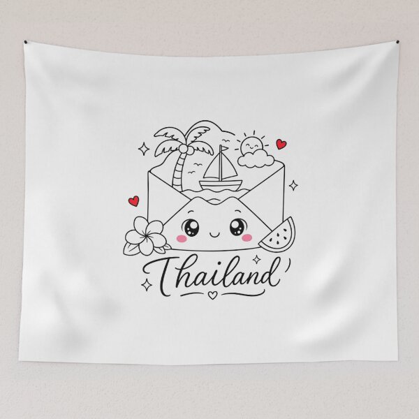 Item preview, Cute Thailand Travel Envelope | Kawaii Tropical Vacation Wanderlust Aesthetic designed and sold by Dulxoz.