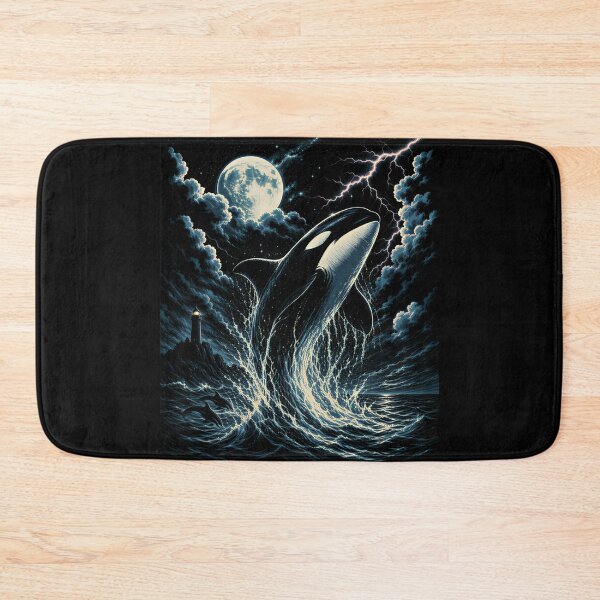 Item preview, Vintage Orca Midnight Moon 90s Graphic Retro Killer Whale designed and sold by Blok45.