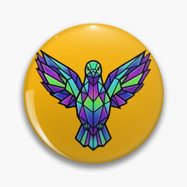 Item preview, Stained Glass Pigeon Geometric Bird Art designed and sold by azule1.