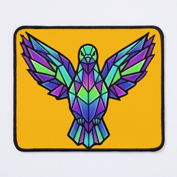 Item preview, Stained Glass Pigeon Geometric Bird Art designed and sold by azule1.