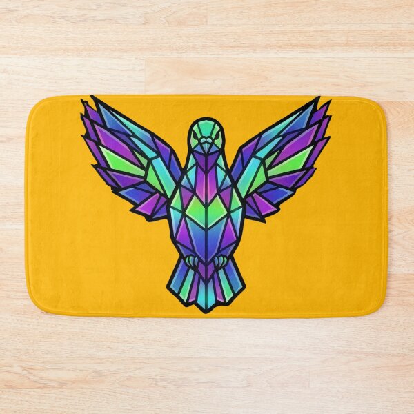 Item preview, Stained Glass Pigeon Geometric Bird Art designed and sold by azule1.