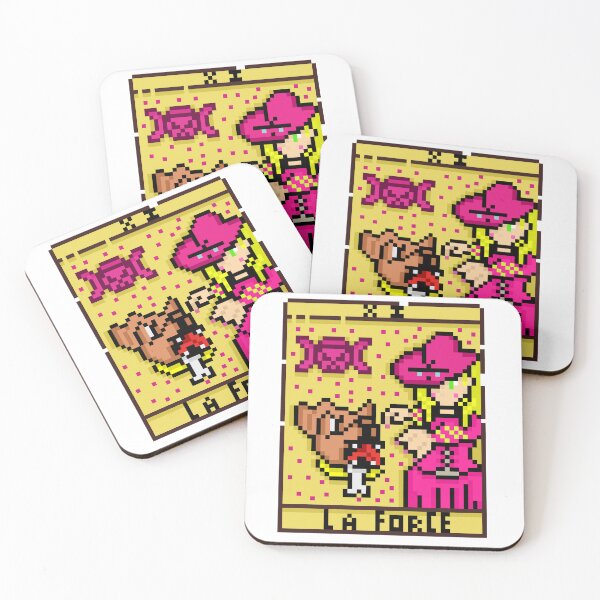 Item preview, Strength Tarot Card La Force Pixel Art designed and sold by RetroRlx.