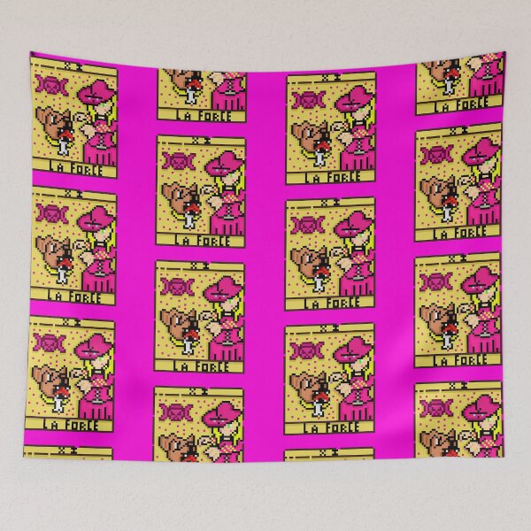 Item preview, Strength Tarot Card La Force Pixel Art designed and sold by RetroRlx.