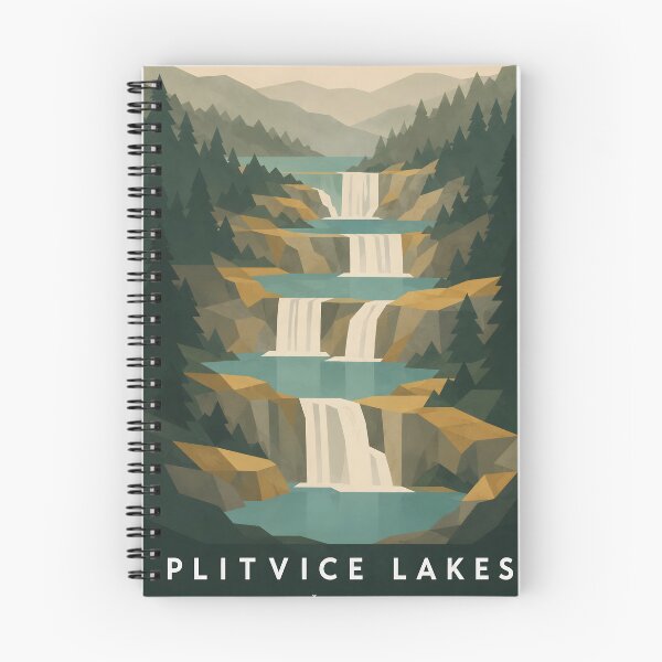 Item preview, Plitvice Lakes Wall Art – Croatia Waterfall Minimalist Travel Poster Cascade Landscape designed and sold by Martin's_Design.