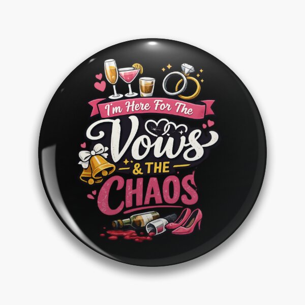 Item preview, I'm Here For The Vows & The Chaos - Funny Wedding Party T designed and sold by SidTastic .