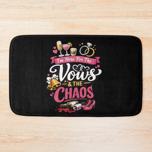 Item preview, I'm Here For The Vows & The Chaos - Funny Wedding Party T designed and sold by SidTastic .
