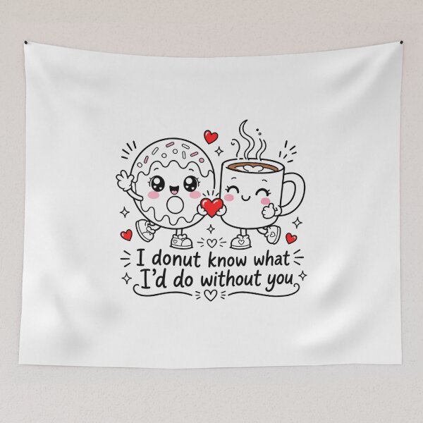 Item preview, Funny Donut Pun Quote | Kawaii Coffee Couples Valentine Aesthetic designed and sold by Dulxoz.