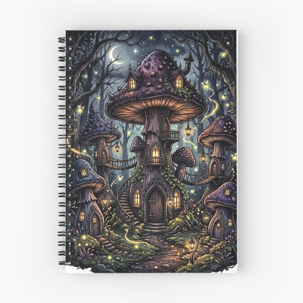 Item preview, Dark Cottagecore Gothic Mushrooms Moonlight Fireflies designed and sold by Arobinoz.
