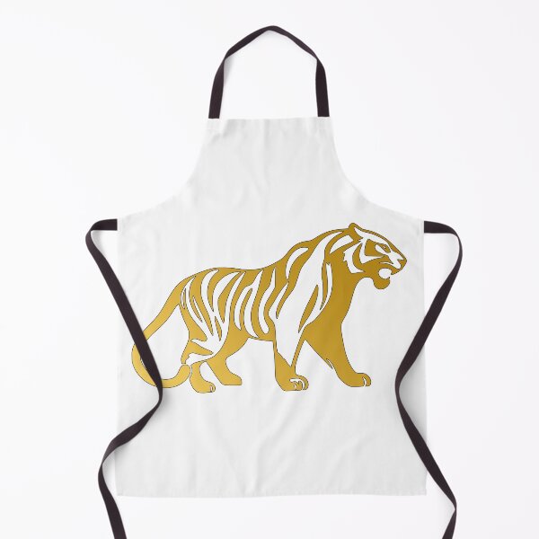 Item preview, Golden Tiger Silhouette Fierce Aura Minimalist Art designed and sold by DGGraphicsStudio.