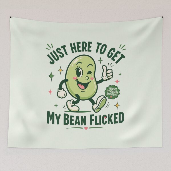 Item preview, Just Here to Get My Bean Flicked, Funny Adult, Raunchy Meme, Novelty Party Gift, Bachelorette Party Gift, designed and sold by Sprinkle12345.
