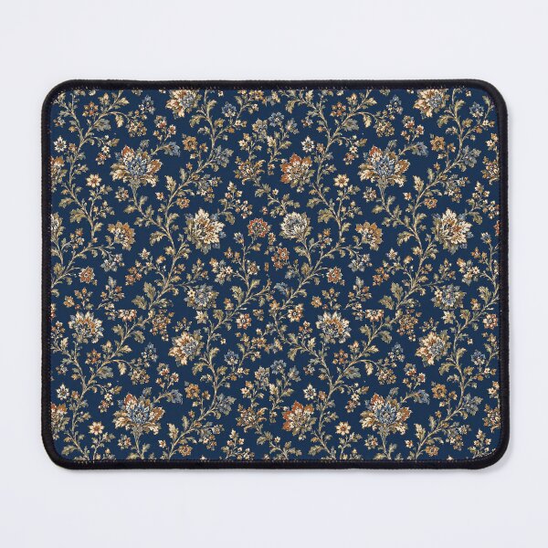 Item preview, Elegant Midnight Blue Vintage Botanical Floral Pattern designed and sold by PatternFranzy.