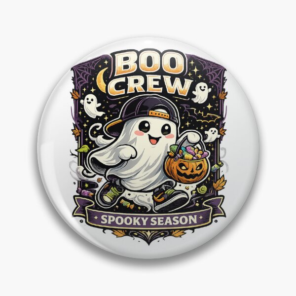 Item preview, Boo Crew Cute Ghost Halloween Vector designed and sold by wizooo411.