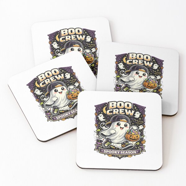 Item preview, Boo Crew Cute Ghost Halloween Vector designed and sold by wizooo411.