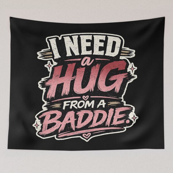 Item preview, I Need a Hug From a Baddie Shirt for Women | Funny Cute Meme Graphic Tee | Trendy Streetwear designed and sold by littlestore.