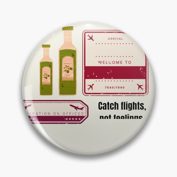 Item preview, Catch Flights Not Feelings Vintage Passport Stamps designed and sold by Akira Design Store.