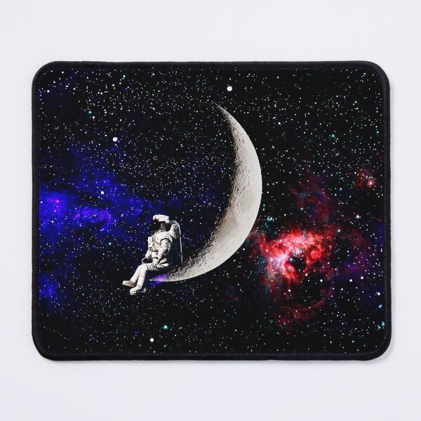 Item preview, Astronaut sitting on the crescent moon designed and sold by FahdSpaceArt.