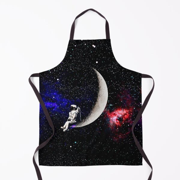 Item preview, Astronaut sitting on the crescent moon designed and sold by FahdSpaceArt.