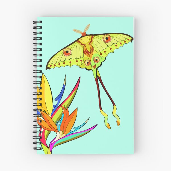 Item preview, Tropical Night: Comet Moth and Bird of Paradise designed and sold by OrPolly.