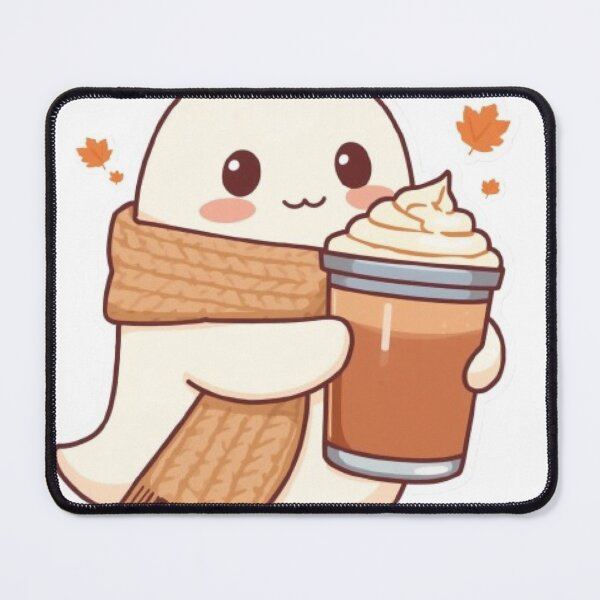 Item preview, Cute Cozy Ghost Coffee Kawaii Sticker | Adorable Autumn Ghost Latte designed and sold by Stylestickers55.