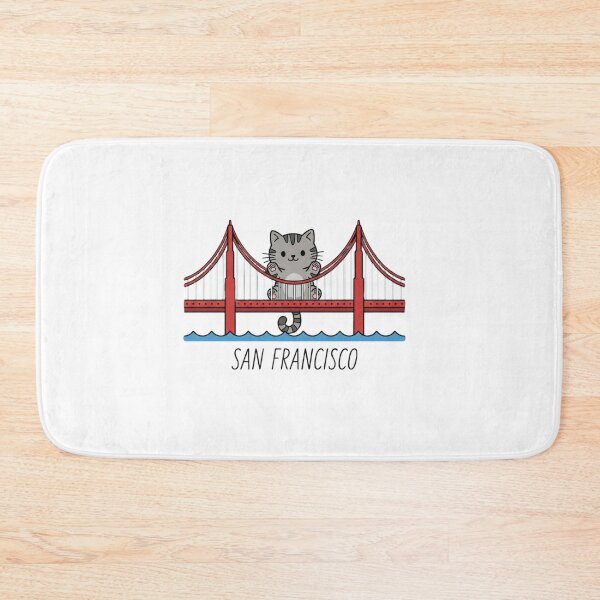 Item preview, Cute Cat San Francisco Bridge Kawaii Design designed and sold by SiarheiYur.