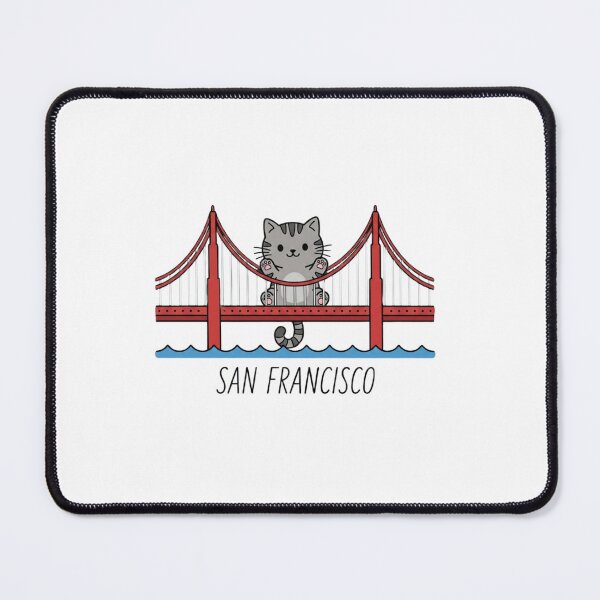 Item preview, Cute Cat San Francisco Bridge Kawaii Design designed and sold by SiarheiYur.