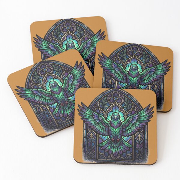 Item preview, Gothic Stained Glass Pigeon Art designed and sold by azule1.