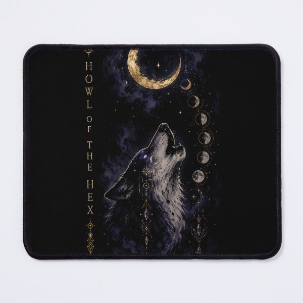 Item preview, Howl of the Hex Ink Wolf Moon Phases designed and sold by AbderraimArt.