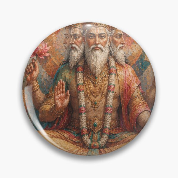 Item preview, Brahma,  Hindu god of creation painting. designed and sold by GalleryKauffeld.