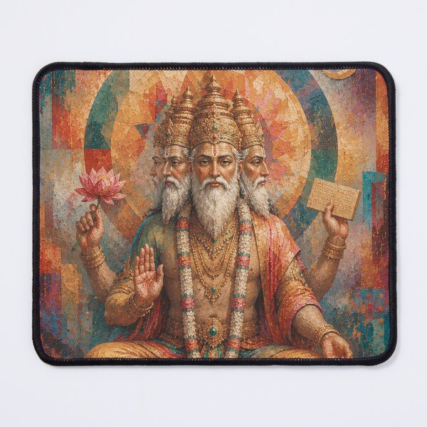 Item preview, Brahma, Hindu god of creation painting. designed and sold by GalleryKauffeld.