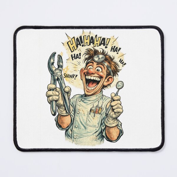 Item preview, Funny Dentist Cartoon designed and sold by AlexLineArt.