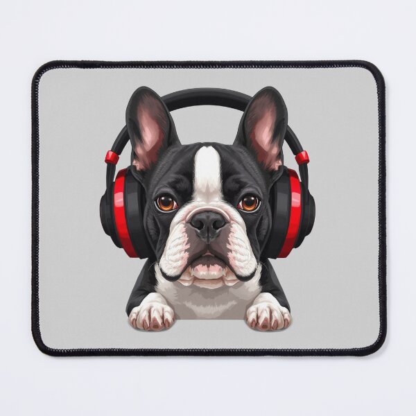 Item preview, FRENCHIE WITH HEADPHONES designed and sold by BKDIGITALSHOP.