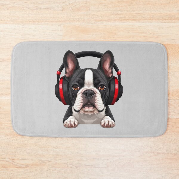 Item preview, FRENCHIE WITH HEADPHONES designed and sold by BKDIGITALSHOP.