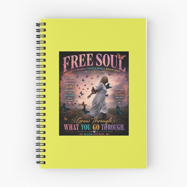 Item preview, Free Soul – Grow Through What You Go Through Inspirational Butterfly T-Shirt Design designed and sold by vinothmech53.