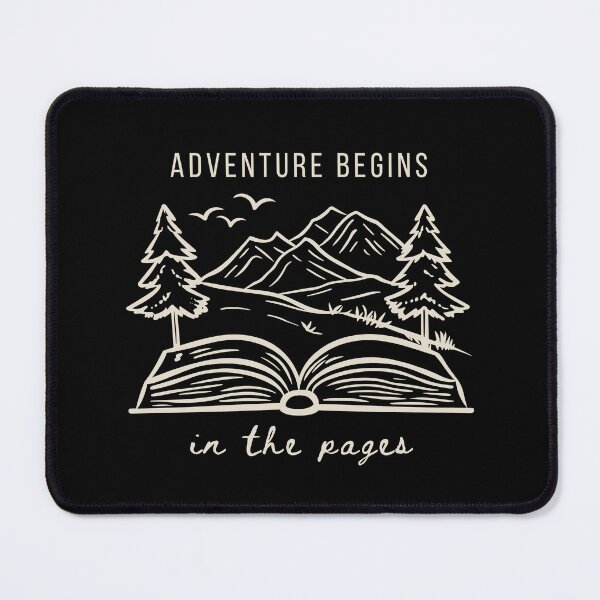 Item preview, Adventure Begins in the Pages Shirt | Book Lover Nature Tee | Reading and Mountain Graphic Shirt designed and sold by Lynn Creates.