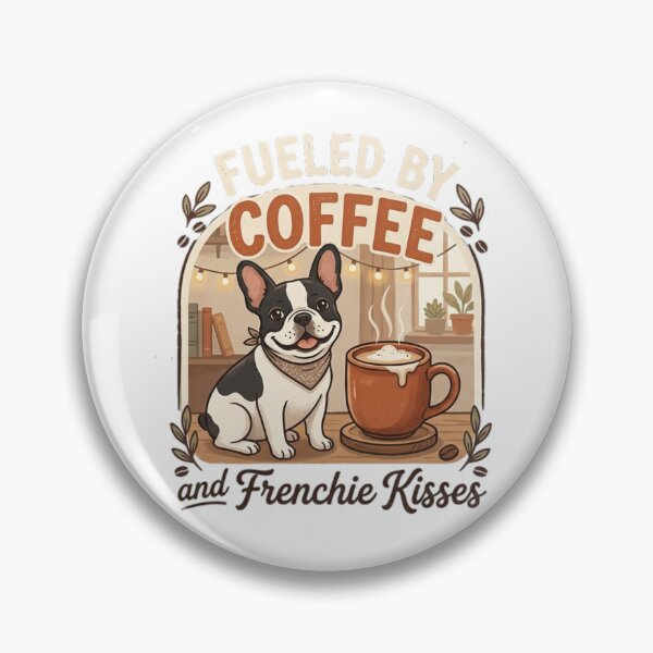 Item preview, Fueled by Coffee and Frenchie Kisses. designed and sold by  BreedCraft Studio.