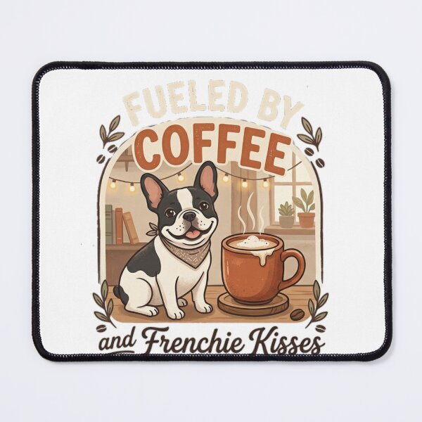 Item preview, Fueled by Coffee and Frenchie Kisses. designed and sold by  BreedCraft Studio.