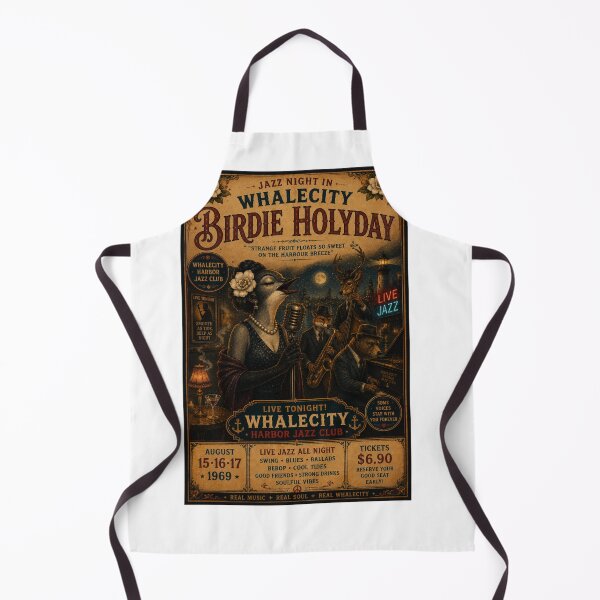 Item preview, Birdie Holyday Vintage Jazz Club Poster | Whalecity Harbor Jazz Night designed and sold by lorelunestudio.