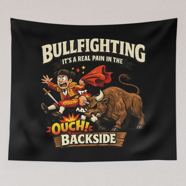Item preview, Bullfighting It's a Real Pain in the Backside - Funny Western Rodeo Cartoon  designed and sold by SidTastic .