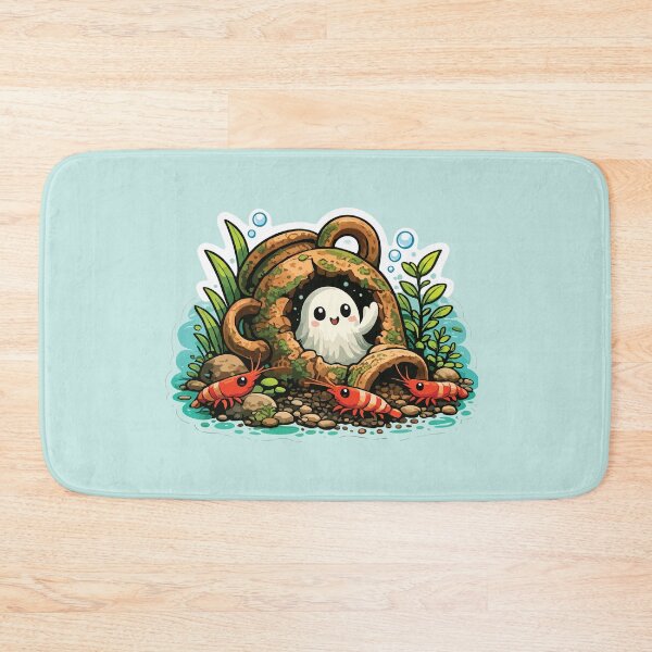 Item preview, Haunted Shrimp Cave Cute Aquarium Ghost designed and sold by SimplePoDesign.