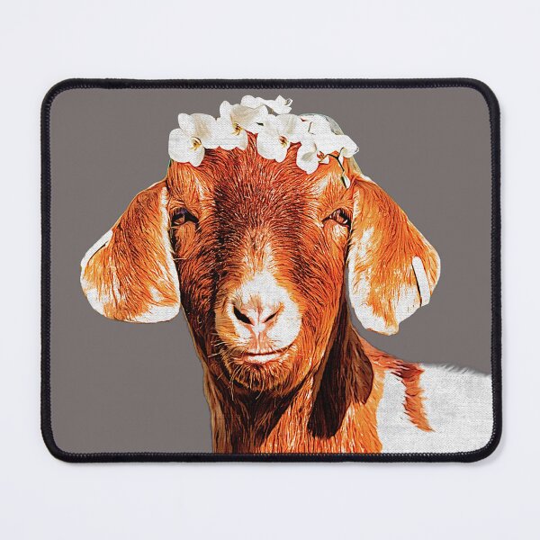 Item preview, Boer goat with floral crown designed and sold by CritterCapers.