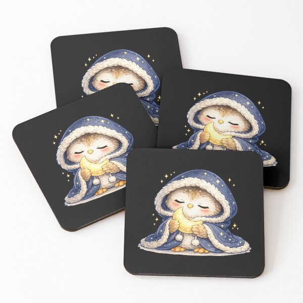 Item preview, Sleepy Owl Hugging Moon Sticker | Cute Celestial Owl | Cozy Bedtime Art | Kawaii Woodland Animal | Moon Lover Gift designed and sold by MrDev.