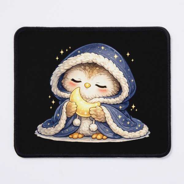 Item preview, Sleepy Owl Hugging Moon Sticker | Cute Celestial Owl | Cozy Bedtime Art | Kawaii Woodland Animal | Moon Lover Gift designed and sold by MrDev.